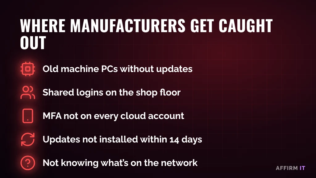 Where manufacturers get caught out with Cyber Essentials